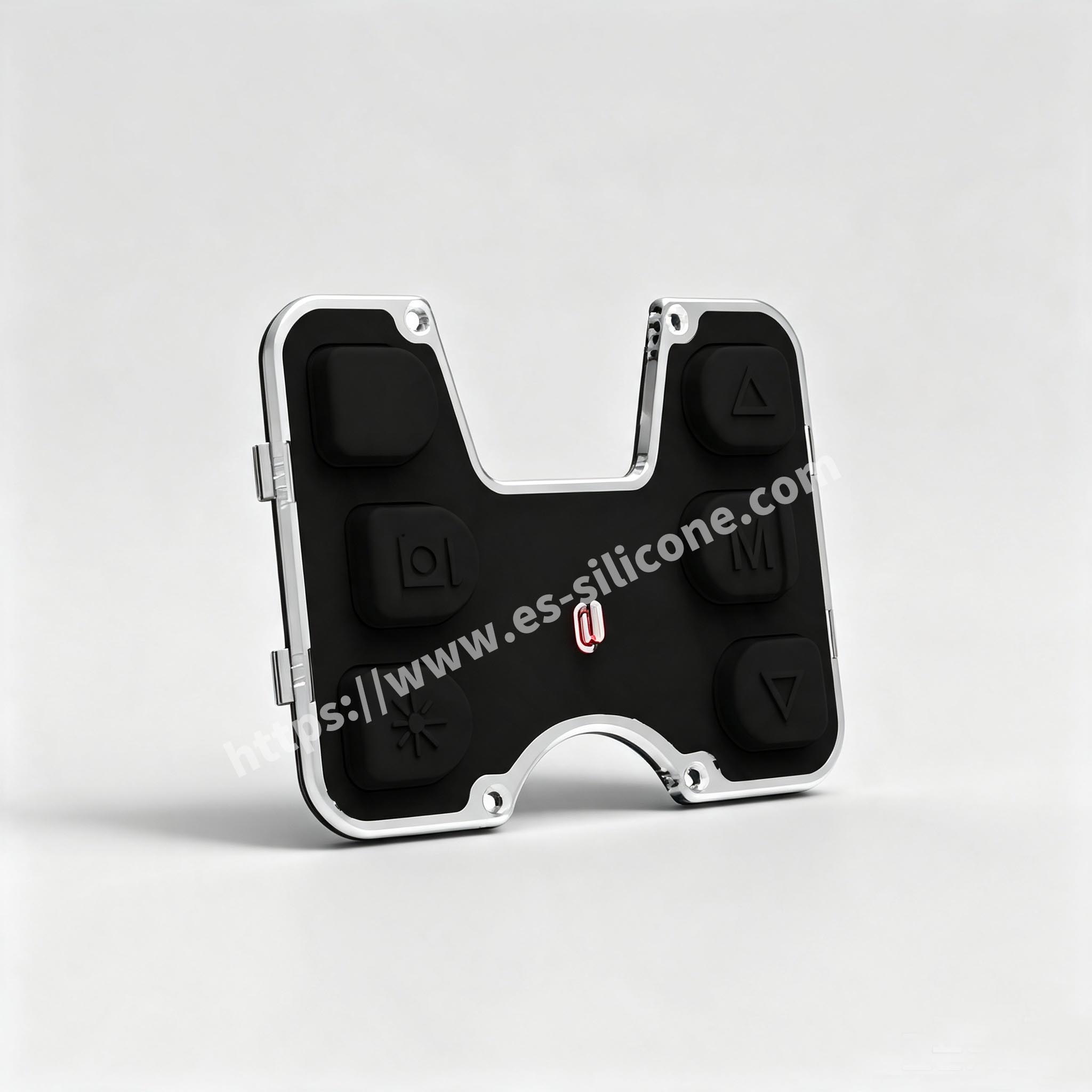 Silicone-coated PC plastic buttons