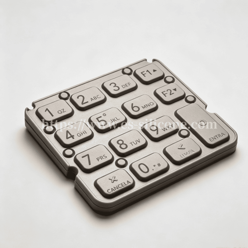 Metallic Silicone Keypad for High-Security PIN Entry